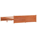 vidaXL Ágykeret Faggyú barna 205,5 x 185,5 x 51 cm Tömör fenyőfa