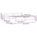 vidaXL Ágykeret Faggyú barna 205.5 x 95.5 x 51 cm Tömör fenyőfa