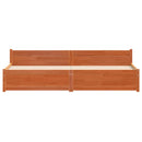 vidaXL Ágykeret Faggyú barna 205.5 x 95.5 x 51 cm Tömör fenyőfa