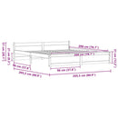 vidaXL Ágykeret Faggyú barna 205.5 x 95.5 x 51 cm Tömör fenyőfa