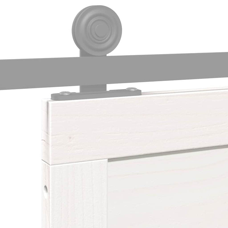 vidaXL Pajtaajtó Fehér 100 x 208 cm Tömör fenyőfa