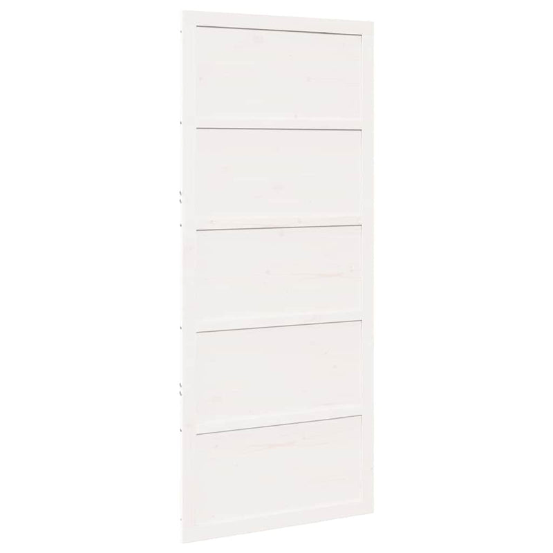 vidaXL Pajtaajtó Fehér 100 x 208 cm Tömör fenyőfa