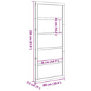 vidaXL Pajtaajtó Fehér 100 x 208cm Tömör fenyőfa