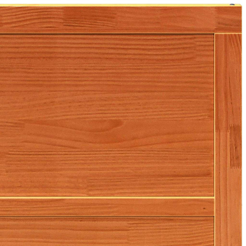 vidaXL Pajtaajtó Viaszbarna 100 x 208 cm Tömör fenyőfa