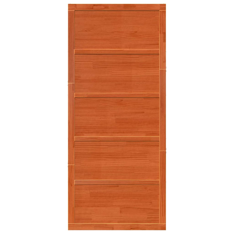 vidaXL Pajtaajtó Viaszbarna 100 x 208 cm Tömör fenyőfa