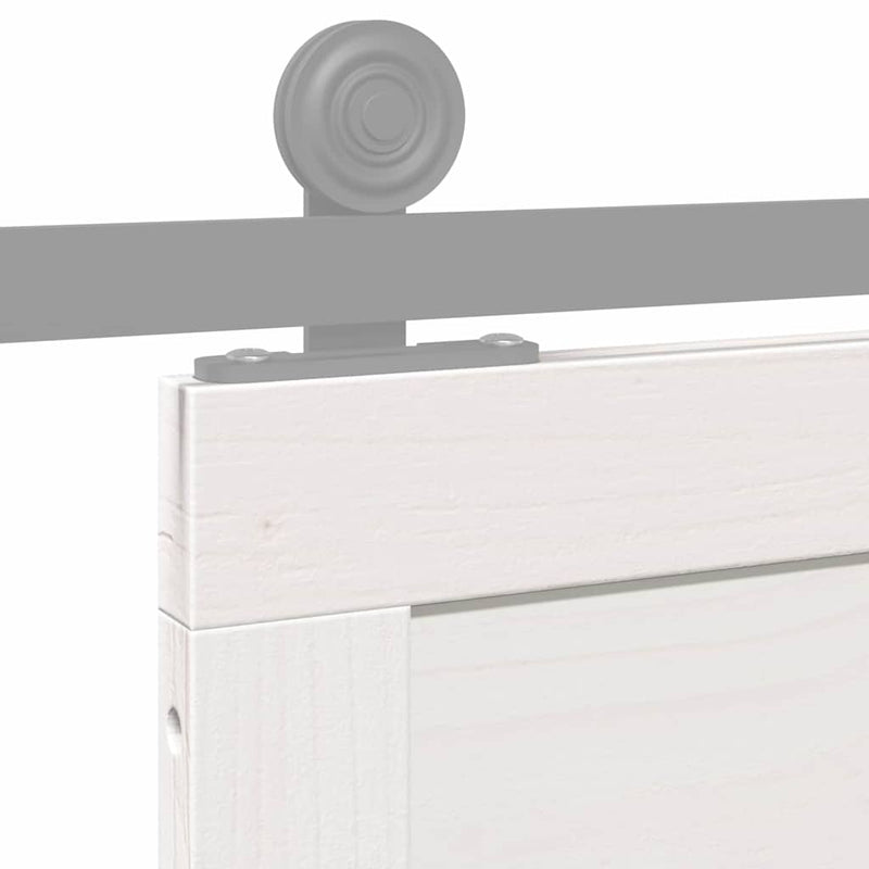 vidaXL Pajtaajtó Fehér 90 x 208 cm Tömör fenyőfa