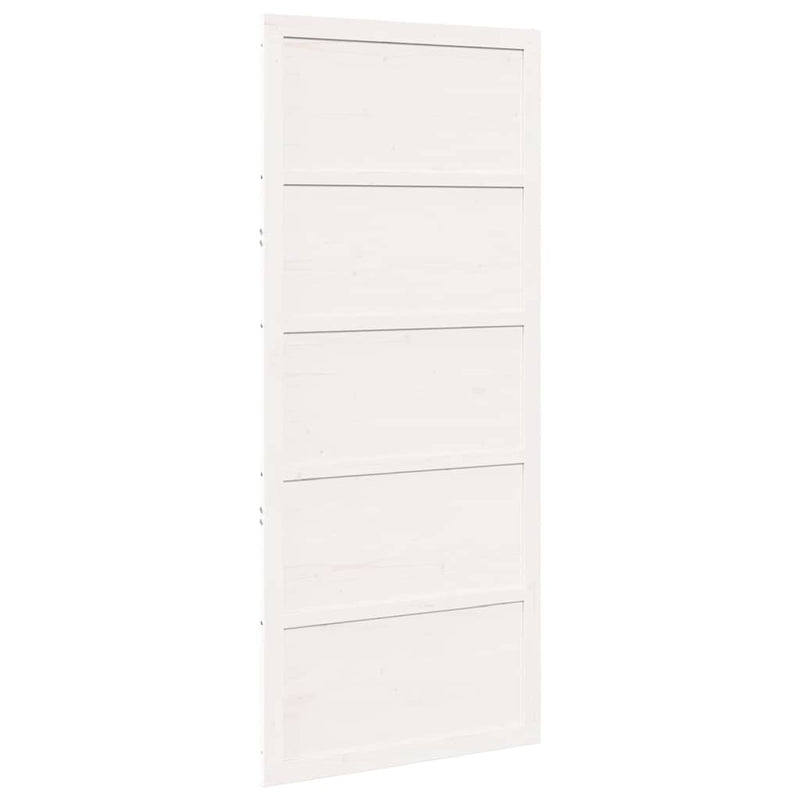 vidaXL Pajtaajtó Fehér 90 x 208 cm Tömör fenyőfa
