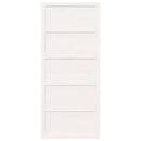 vidaXL Pajtaajtó Fehér 80 x 208 cm Tömör fenyőfa