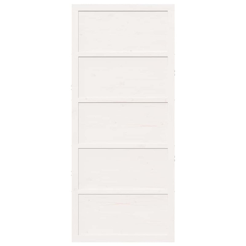 vidaXL Pajtaajtó Fehér 80 x 208 cm Tömör fenyőfa