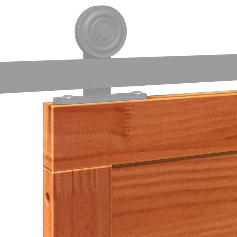 vidaXL Pajtaajtó Viaszbarna 80 x 208 cm Tömör fenyőfa