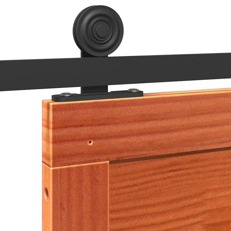 vidaXL Istállóajtó Viaszbarna 100 x 210 cm Tömör fenyőfa