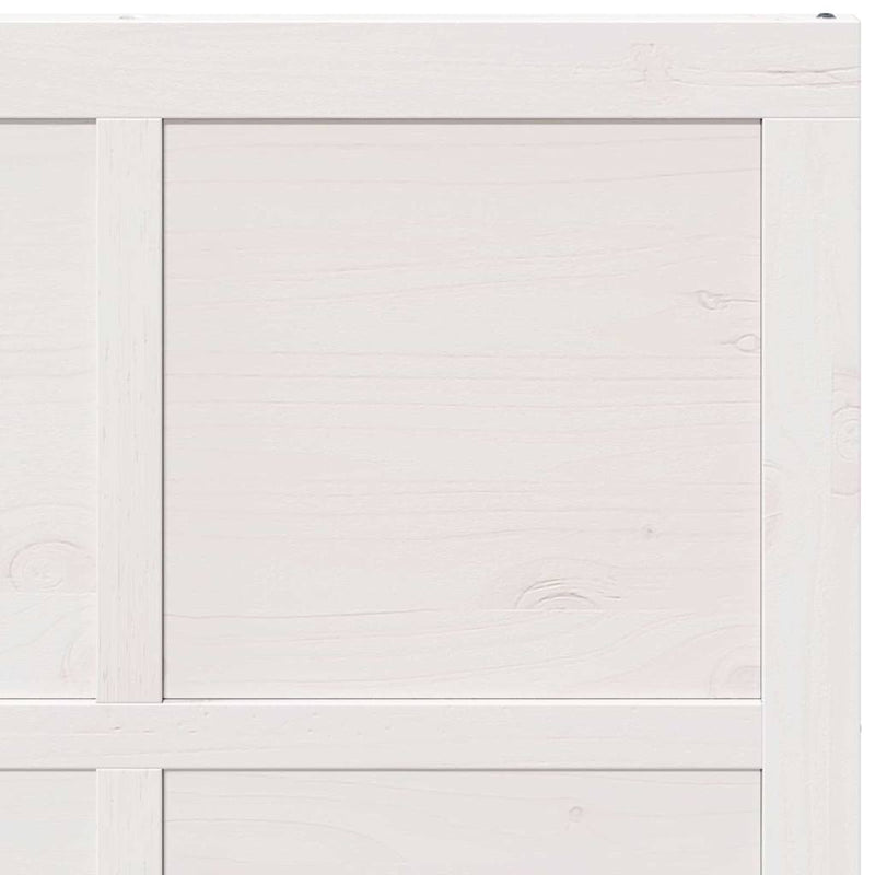 vidaXL Istállóajtó Fehér 90 x 210 cm Tömör fenyőfa
