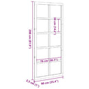 vidaXL Istállóajtó Viaszbarna 90 x 210 cm Tömör fenyőfa