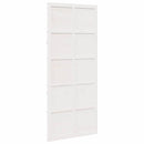 vidaXL Istállóajtó Fehér 80 x 210 cm Tömör fenyőfa
