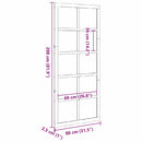 vidaXL Istállóajtó Fehér 80 x 210 cm Tömör fenyőfa