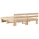 vidaXL Ágykeret fejtámlával Barna 200 x 200 cm Tömör fenyőfa