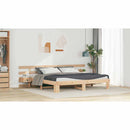 vidaXL Ágykeret fejtámlával Barna 200 x 200 cm Tömör fenyőfa