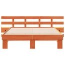vidaXL Ágykeret Barna 140 x 200 cm Tömör fenyőfa és Tömör fenyőfa