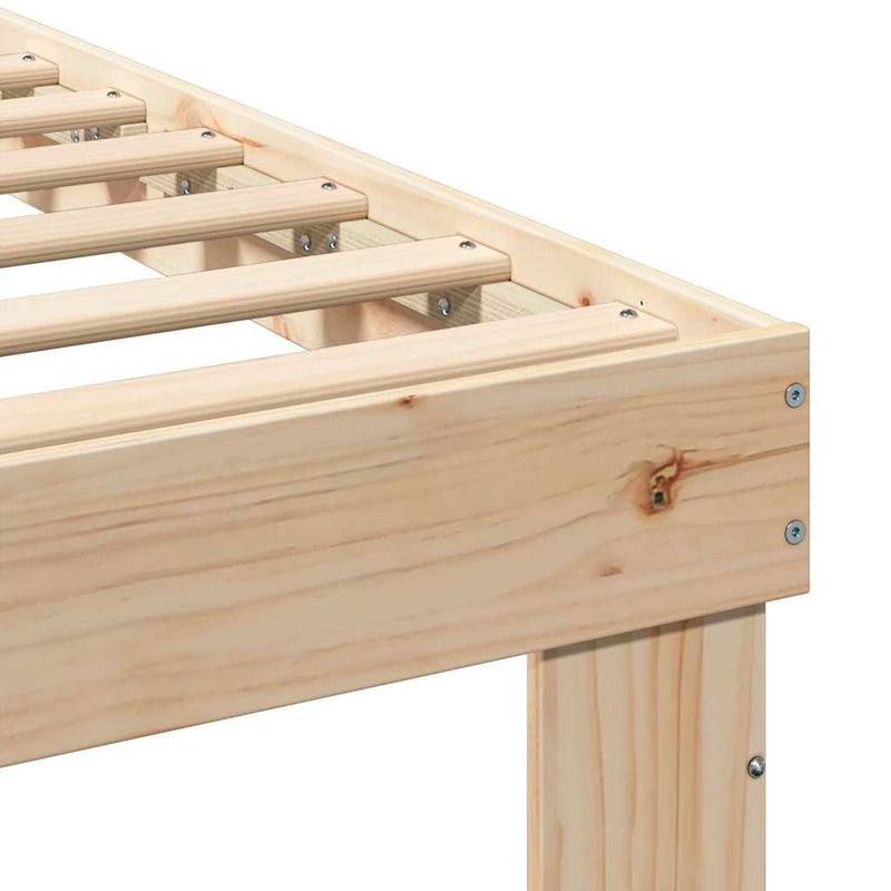 vidaXL Ágykeret Barna 120 x 200 cm Tömör fenyőfa és Tömör fenyőfa