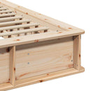 vidaXL Ágykeret Tömör fenyőfa 210 x 118 x 30 cm Tömör fenyőfa