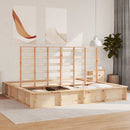 vidaXL Ágykeret Tömör fenyőfa 210 x 118 x 30 cm Tömör fenyőfa