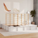 vidaXL Ágykeret tárolóval Fehér 210 x 118 x 30 cm Tömör fenyőfa