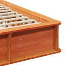 vidaXL Ágykeret Faggyú barna 200 x 200 cm Tömör fenyőfa