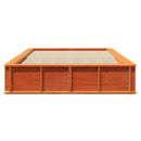 vidaXL Ágykeret tárolóval Viaszbarna 210 x 118 x 30 cm Tömör fenyőfa