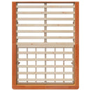 vidaXL Ágykeret tárolóval Viaszbarna 210 x 118 x 30 cm Tömör fenyőfa