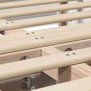 vidaXL Ágykeret tárolóval Fehér 210 x 118 x 30 cm Tömör fenyőfa