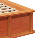 vidaXL Ágykeret tárolóval Viaszbarna 210 x 118 x 30 cm Tömör fenyőfa