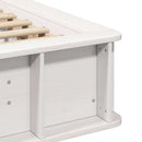 vidaXL Ágykeret Fehér 100 x 200 cm Tömör fenyőfa