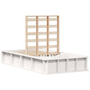 vidaXL Ágykeret Fehér 100 x 200 cm Tömör fenyőfa