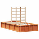 vidaXL Ágykeret Faggyú barna 100 x 200 cm Tömör fenyőfa