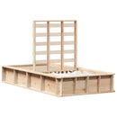 vidaXL Ágykeret Barna 90 x 200 cm Tömör fenyőfa