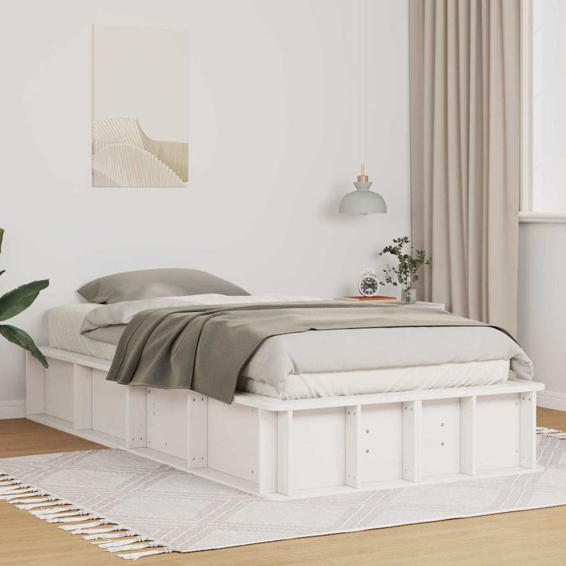 vidaXL Ágykeret tárolóval Fehér 80 x 200 cm faszínű