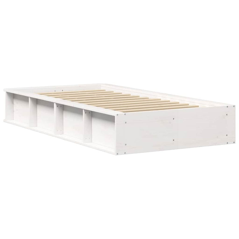 vidaXL Ágykeret tárolóval Fehér 80 x 200 cm faszínű