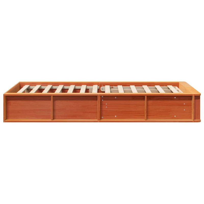 vidaXL Ágykeret tárolóval Viaszbarna 80 x 200 cm faszínű