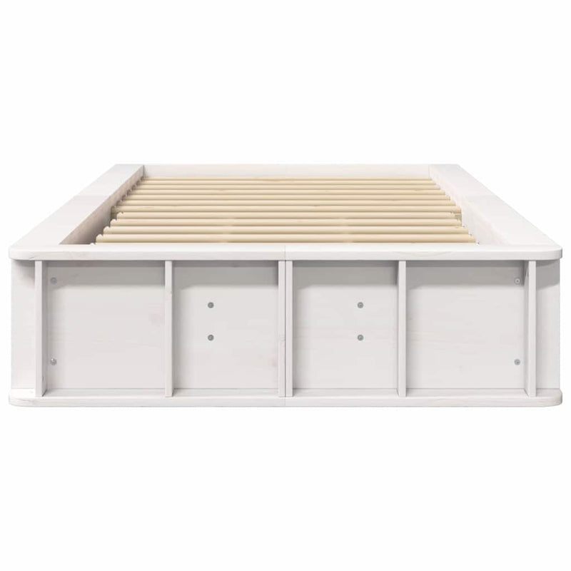 vidaXL Ágykeret tárolóval Fehér 90 x 190 cm faszínű