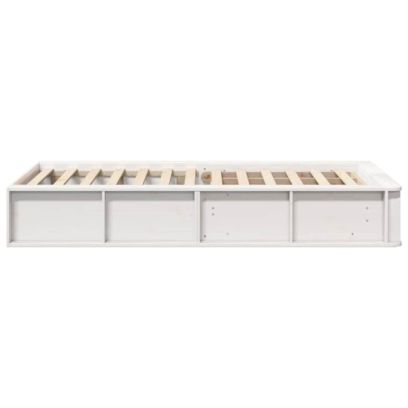 vidaXL Ágykeret tárolóval Fehér 90 x 190 cm faszínű