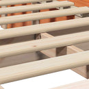 vidaXL Ágykeret Faggyú barna 90 x 190 cm Tömör fenyőfa