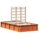 vidaXL Ágykeret Faggyú barna 90 x 190 cm Tömör fenyőfa