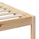 vidaXL Ágykeret fejtámlával Barna 200 x 200 cm Tömör fenyőfa