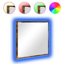 vidaXL LED Fürdőszoba Tükör Füstölt tölgy 40 x 37 x 8.5 cm Faanyag