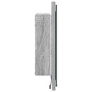 vidaXL LED Fürdőszoba Tükör Szürke Sonoma 40 x 37 x 8.5 cm Faanyag