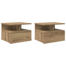vidaXL Lebegő éjjeliszekrény 2 pcs Artisan tölgy 40 x 31 x 28 cm