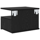 vidaXL Lebegő éjjeliszekrény Fekete tölgy 40 x 31 x 28 cm Faanyag
