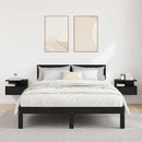 vidaXL Lebegő éjjeliszekrény 2 pcs Musta tammi 40 x 31 x 27 cm Faanyag