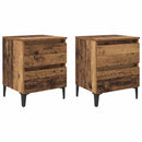 vidaXL Éjjeliszekrény 2 pcs Régi fa 40 x 35 x 50 cm Faanyag