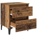 vidaXL Éjjeliszekrény 2 pcs Régi fa 40 x 35 x 50 cm Faanyag